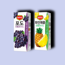 델몬트 포도 파인애플 드링크 주스 190ml 48개, 파인애플24개+포도24개