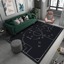 3D Football Field Capet For Kids Room 부드러운 바닥 매트 마이크로 화이버 대형 카펫 어린이 빨 아기 방