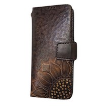 가죽명장 천연가죽 수공예 핸드폰케이스 해바라기 호랑이 부엉이