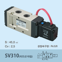 신영제어기 공압솔레노이드밸브 SV310 (직접배관형 5포트 싱글), -2L AC220V