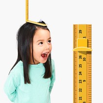 [유아발재기] 모두달라 실용적인 온가족 어린이 키재기자 키측정기, 180cm, 노랑