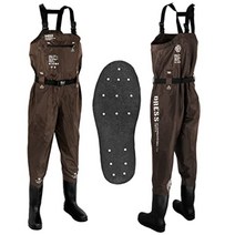 [DRESS] 가슴 하이웨이더 AIRBORNE 낚시 몸통 장화 부츠 방수 바다 낚시 계류 웨딩 플로팅 다기능, 【L】, 브라운