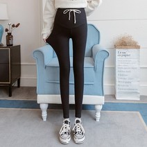 겨울 임산부 레깅스 요가 트링닝 복 대형 봄 여성 임신 니트 코튼 피트니스 바지 drawstring 배꼽 바지