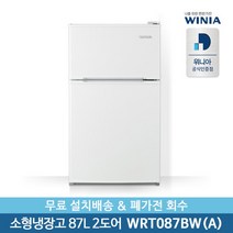 위니아 일반형냉장고 방문설치, 화이트, WRT087BW