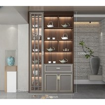 수석진열장 그릇장 다기장 찬장 돌장식 원목장식장, A.폭1200mm 스타일1