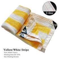 조립식수영장그늘막 컨테이너 간이 야외 수영장 스트라이프 햇빛 가리개 그물 차양 자동차 천막 정원 그늘 메쉬 자외선 차단 캐노피, Yellow Stripe-2Line+1.5x2m