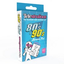Telestrations 80s/90s 확장 팩 텔레스트레이션 50개의 양면 카드와 600개의 새로운 단어