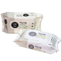 [문구조아] 하늘선물 물티슈 리필형 100매, 1개