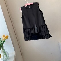 모녀 봄 가을 프렌치 블라우스 프릴 민소매 원피스 엄마랑 딸 커플 시밀러룩