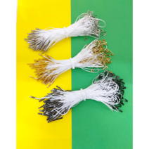 [토리산업] 실고리핀( 100개 묶음 ) 행택고리 구리핀 의류행택고리 라벨용품 택끈 의류부자재 라벨끈 상품택, (4684) 블랙끈+골드핀