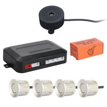 자동차 전방 감지 센서 CarPro 범용 4 부저 12V 22mm 주차 키트 역방향 백업 레이더 사운드 경고 표시기 프로브 시스템 597EA 3, 10 Champagne gold
