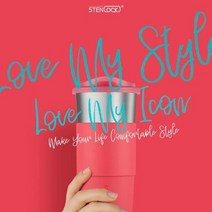 국산 예쁜 휴대용 스텐 텀블러 650ml 리빙코랄