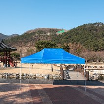 프리미엄 캐노피 천막 스틸 골조+지붕 야외 캠핑 차박 실내 포장마차 행사용 옥상 그늘막, 32mm스틸 3X6_백홍백