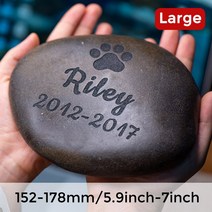 개인 맞춤형 애완 동물 기념 돌 개/고양이/애완 묘비 정원 야외 또는 실내 디스플레이, 03 Large