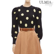 [율미아스탭] 벌룬소매도트니트_SI2W1KT2101