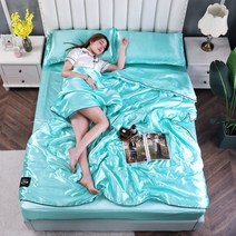 여름엔 에어컨 물세탁 가능 면 쿨링 여름엔 양면 쿨링 쿨링 여름엔 쿨링 이불 4종 세트 인견이불 극세사이불세트 시어서커패드 침구류 침대메트리스커버 여름침구세트