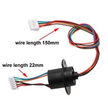 슬립링 모터 조절 기어 6 와이어 직경 12.5mm PTZ 슬립 링 채널 미니 회전 캡슐 DIY 전도성 신호 수집기 링 조인트 1 개