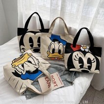 미키마우스 대용량 캔버스 쇼퍼백 에코백 토트백 J34