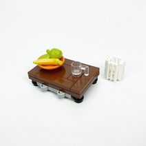 중국레고 호환 도시 MOC 빌딩 블록 벽돌 부품 하우스 가구 주방 액세서리 키트 DIY 장난감 침대 소파 피아, 06 tea-table