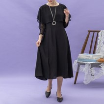 [디얼마미] 쉬폰 날개 원피스 미시옷 빅사이즈 엄마옷 중년 여성 마담