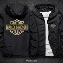 Harley Davidson 할리 데이비슨 야마하 재킷 가와사키 오토바이 후드 코트 오토바이 면 코트 반사 재킷, 재킷XL175 70kg, 강황색 할리 블랙 도금