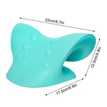 목 어깨 들것 릴랙서 자궁 경부 척추 교정 지압 요법 견인 장치 마사지 베개 통증 완화 자궁 경부 척추 정렬, [04] 라이트 그린