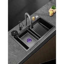 폭포수 싱크대 수전헤드 주방 스테인레스 씽크대수전, 7546 패키지 E