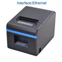 영수증프린터 감열지프린터 열전사 라벨 인쇄기 Xprinter XPN160II 정품 자동 절단기 80mm 영수증 프린터 주방 및 레스토랑 POS 도매, Lan+영국 플러그