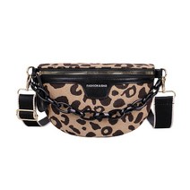 여성 가방 휴가 Crossbody 가슴 표범 무늬 지퍼 허리 Half Moon Luxury Women Fanny Pack, 1.Black waist bag, 1개