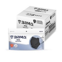 크리넥스 3단 에어 마스크 대형 KF80 블랙, 50개, 1개입