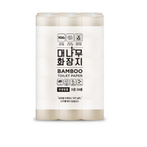 매직브라이트 3겹 대나무 화장지 30m, 30롤, 1팩