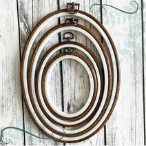 토이앤스티치/우드마블 타원 후프 4사이즈 자수용 고무수틀/수틀액자/프랑스자수/십자수, 우드마블타원후프-20x28cm