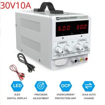 dc파워서플라이 직류전원공급기 220v EU 30V10A 조정 가능한 디지털 DC 전원 공급 장치 30V 10A 실험실 스, 한개옵션0