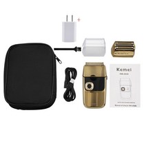 Kemei 2 Hours Fast Charging IPX4 Water프로of Men&39;s Electric Shaver Reci프로cating Full Body Washa, 05 no box-US