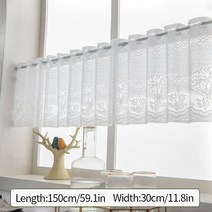 화이트 레이스 커튼 캐비닛 도어 장식 창 Tull 크리스마스 거실 주방 cortinas para la sala
