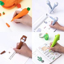 대성아트 스퀴시볼펜 말랑볼펜 스퀴시중성펜 동물 당근 선인장, 펭귄