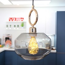 투명유리 골드링 LED 팬던트등 식탁 카페등 식탁등인테리어 조명설치 인테리어조명등 천장조명 감성조명