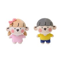 쟈근콩 짱큰콩 커플 캐릭터 기본 인형 28cm, 쟈근콩28cm