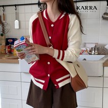카라 KARRA 베이스배색버튼가디건 KB2WCD056Q