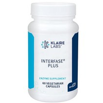Klaire Labs Interfase Plus 인터페이스 플러스-Multi-Enzyme 멀티 엔자임 복합효소 Blend Hypoallergenic & Dairy-Free, 1병, 60캡슐