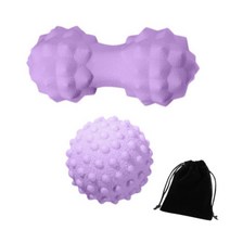블루핏 땅콩 마사지볼+지압 싱글볼 세트, 퍼플, 1세트