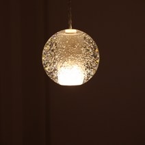 유엘조명 물방울조명 유리볼 1등 펜던트 식탁조명, 하얀빛