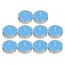 저녁 파티 발렌타인을위한 10pcs 내구성 무연 라운드 양초 양키캔들 소이캔들, 푸른