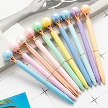 [신혼일기] 왕진주 보석 큐빅 다이아몬드 보석펜 판촉물 각인 답례품, 살구