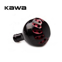 Kawa 낚시 릴 핸들 노브 직경 30mm 스피닝 휠 가공 금속 낚시 로커 노브 shimano 및 다이와 스피닝 릴, 블랙 레드