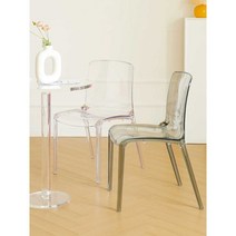 고스트의자 다이닝체어 투명 아크릴 식탁의자, A형 - 투명한 빨간색