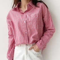 [바보사랑] 신나는날 루즈핏 깅엄체크 남방(nb206)