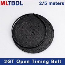 2/5 미터 GT2-6mm 오픈 타이밍 벨트 너비 6mm 10mm 고무 소재 피치 2mm 블랙 2GT 동기식 Reprap 3D 프린터, 02 10mm_02 2 Meters_01 1 개
