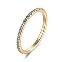 랩다이아 모이사나이트반지 랩다이아몬드 반지 진짜 925 스털링 실버 다채로운 CZ 반지 스택-수 맞춤형 골