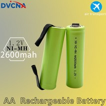 전동릴배터리 1.2v aa 충전식 배터리 2600mah ni-mh 셀 필립스 전기 솔더, 12개